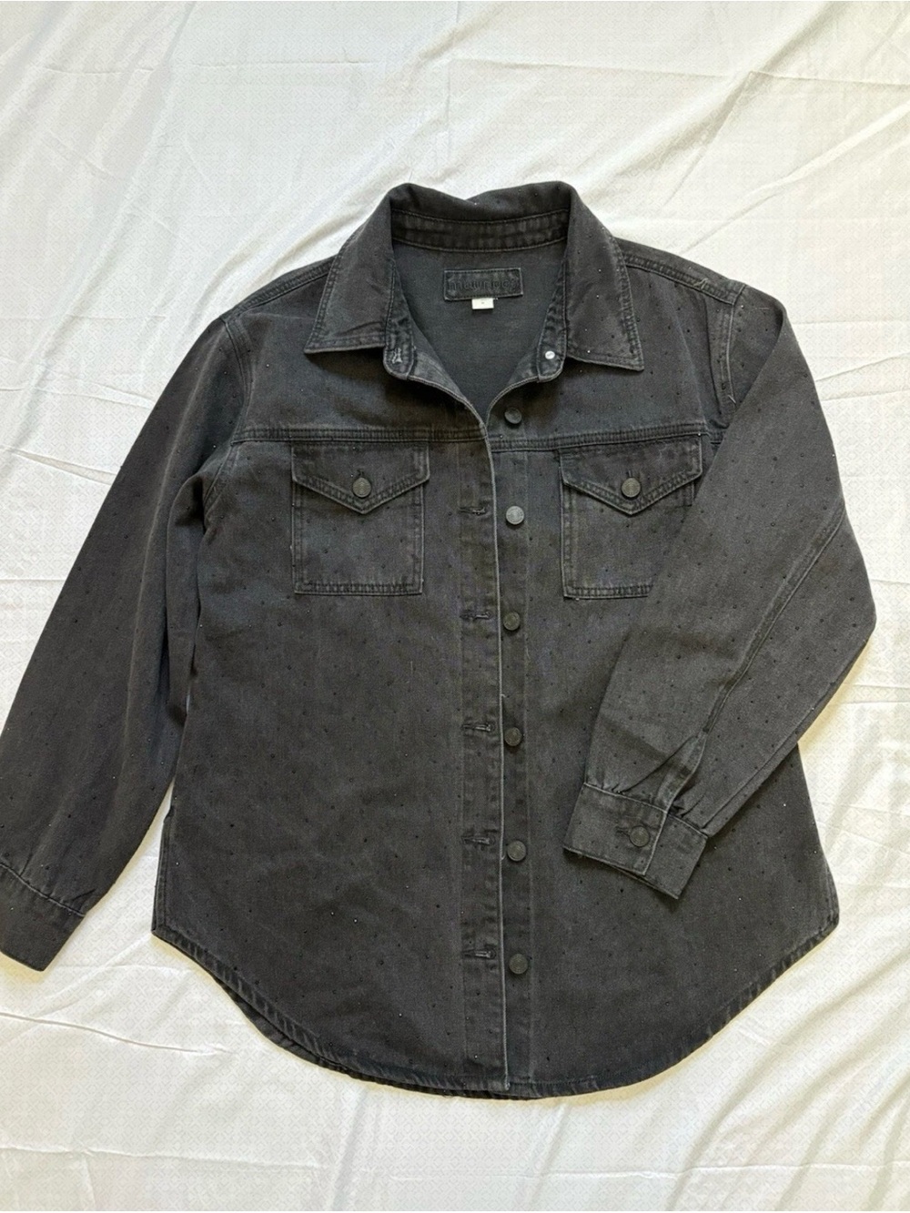Maurices Women's Black Button-Down Shirt Jacket